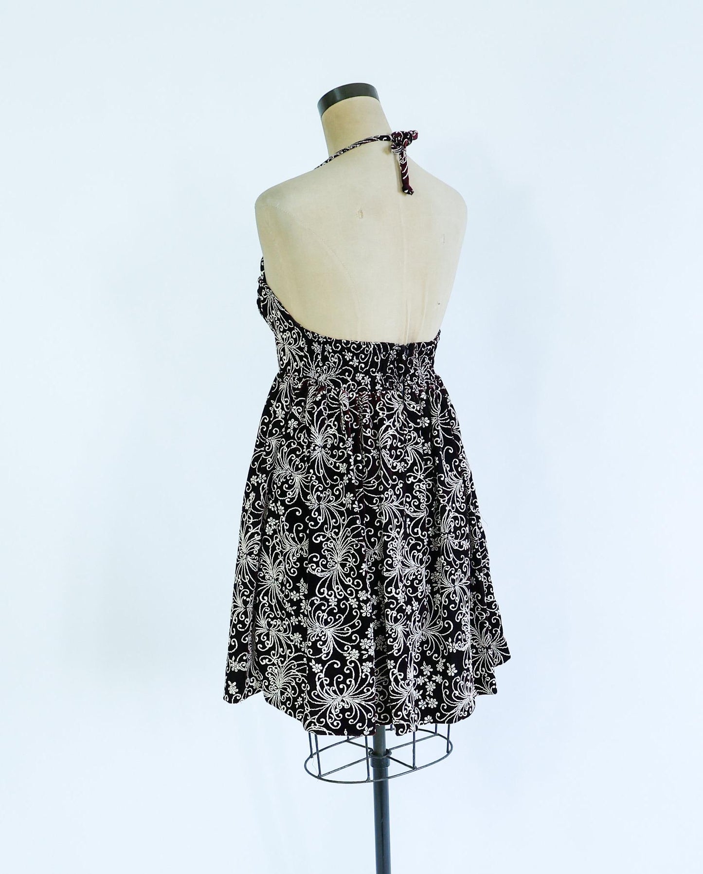1990s Black Print Mini Dress | Betsey Johnson, Small