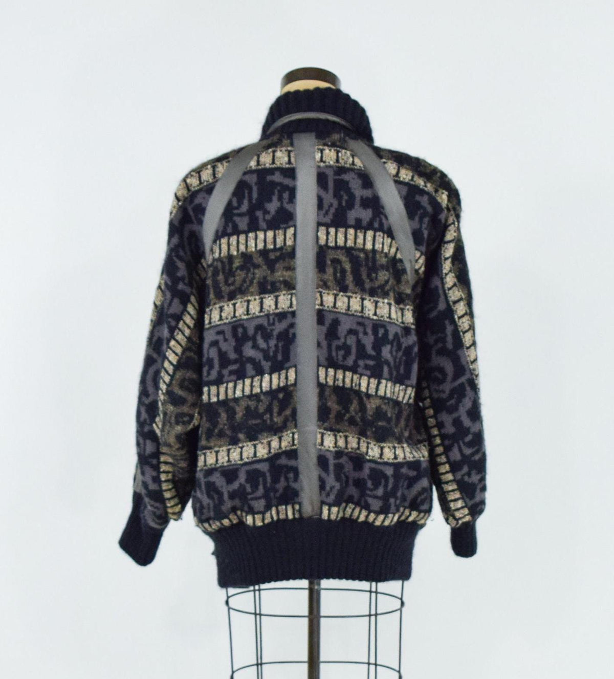 ESCADA 1980s Black Wool Sweater Jacket , Large