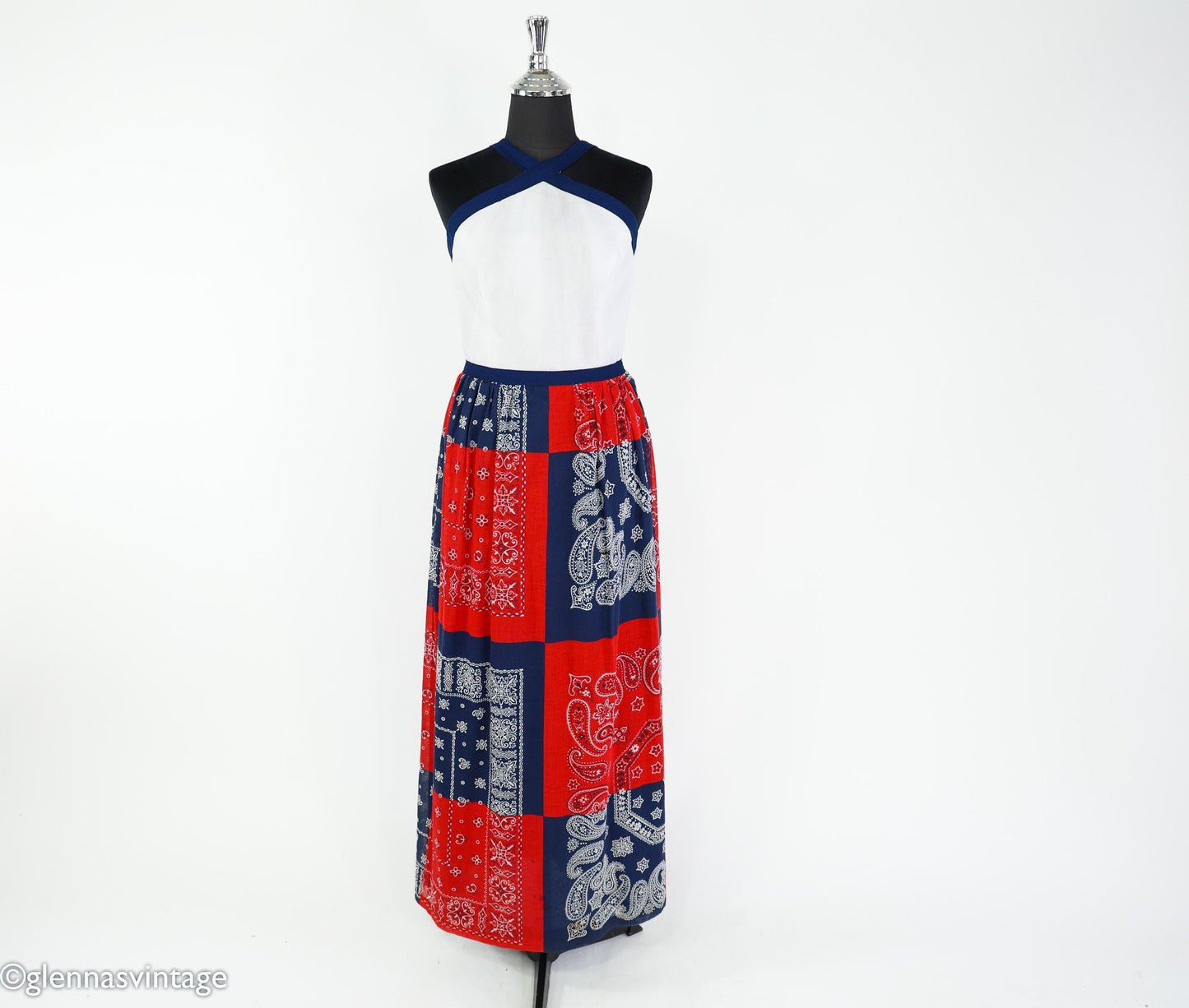 1970s Halter Maxi Dress, Small