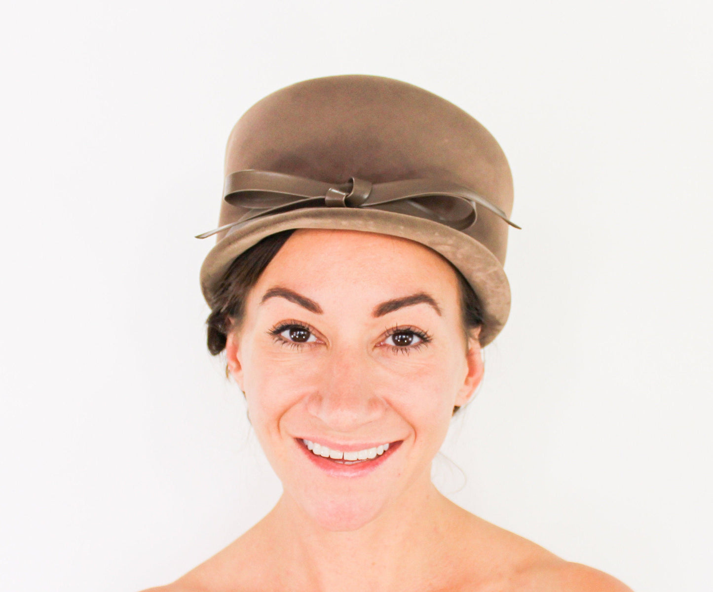 1960s Brown Velvet Hat