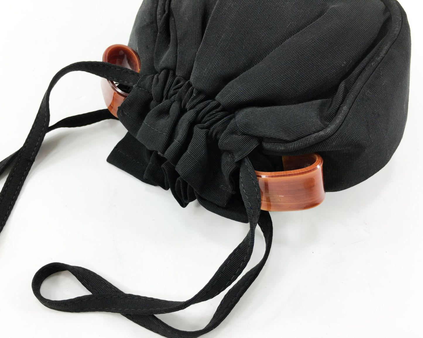 1940s Black Faille Evening Bag