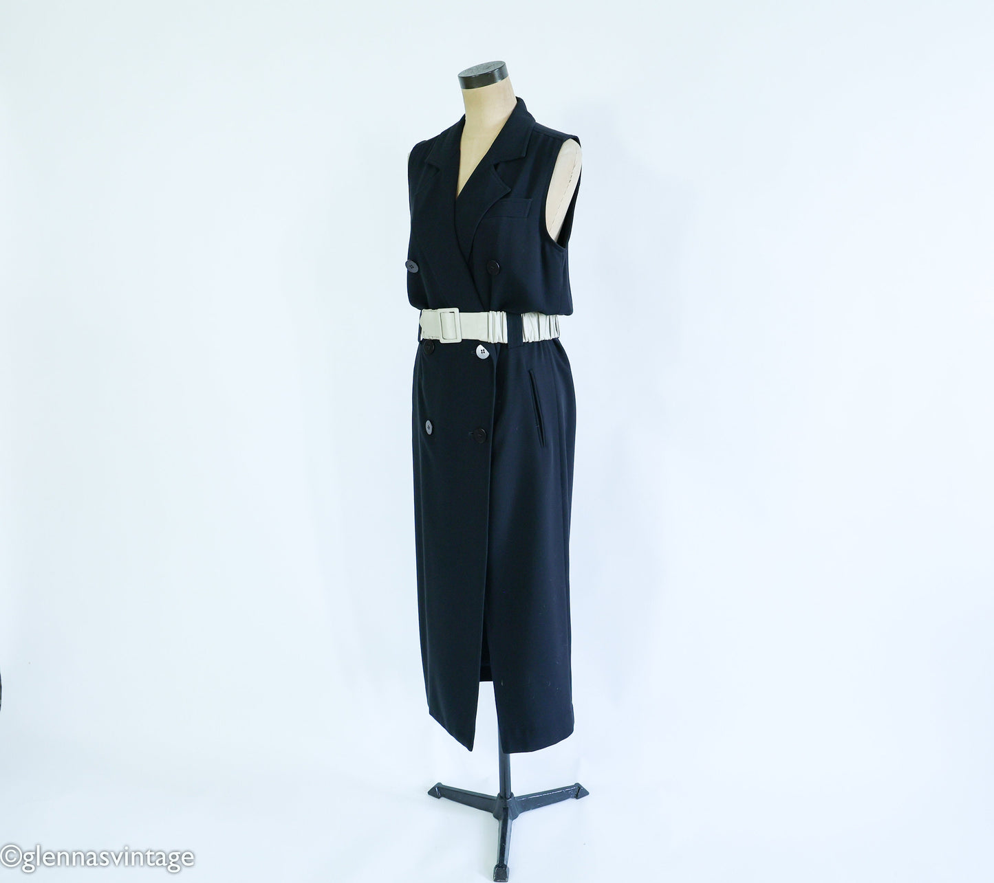 Emanuel Ungaro Black Sleeveless Dress 1990s, Medium