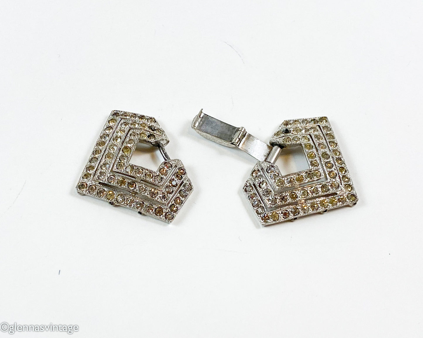 1950s Rhinestone Jewelry Clasp | Bracelet/ Necklace Clasp | Belt Buckle