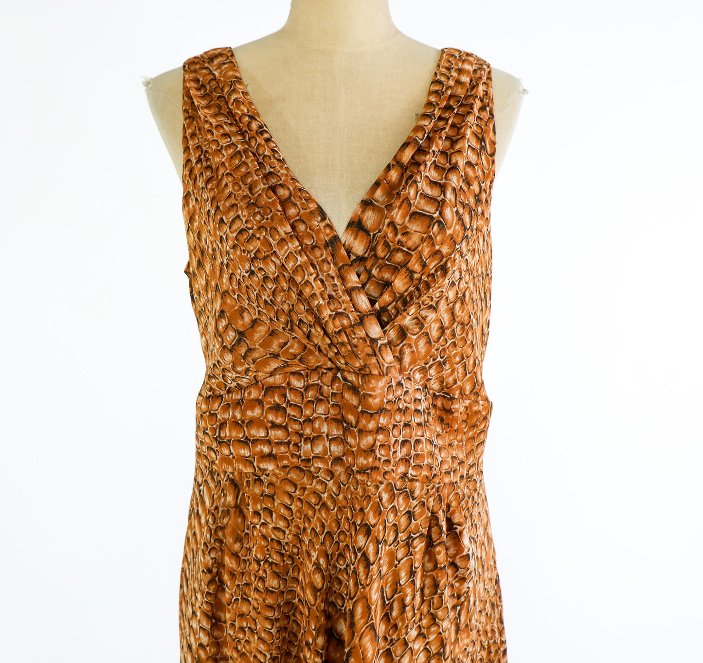 1990s Brown Reptile Print Dress | Jones New York , Large