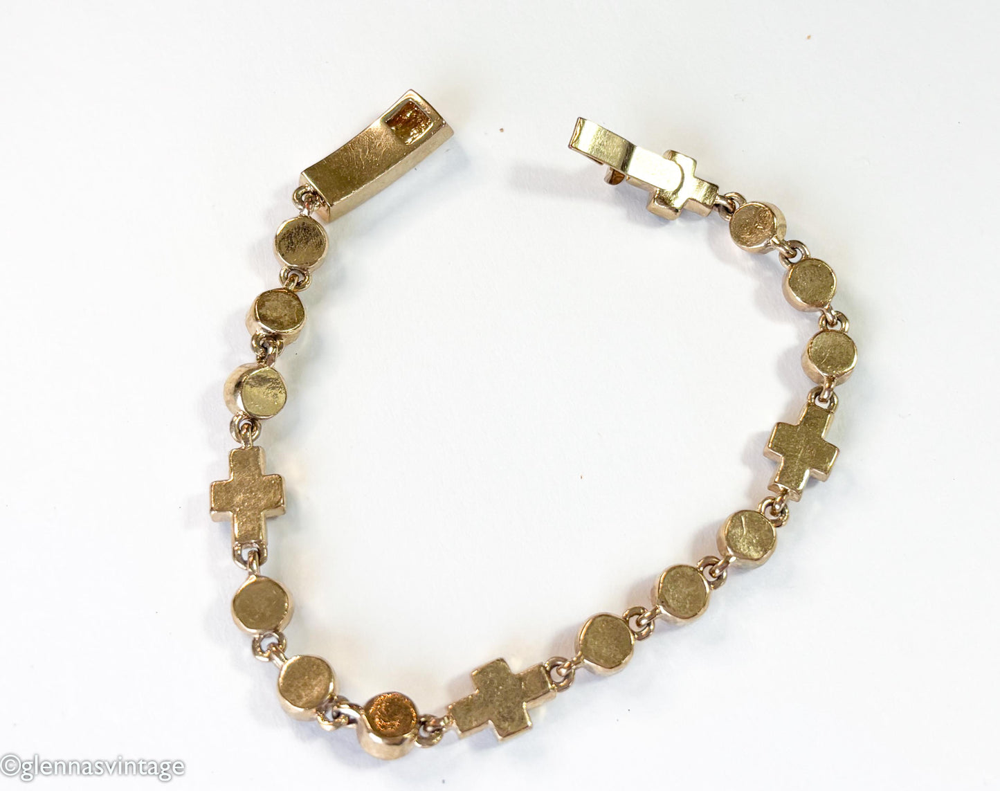 1990s Givenchy Gold & Root Beer Rhinestone Bracelet