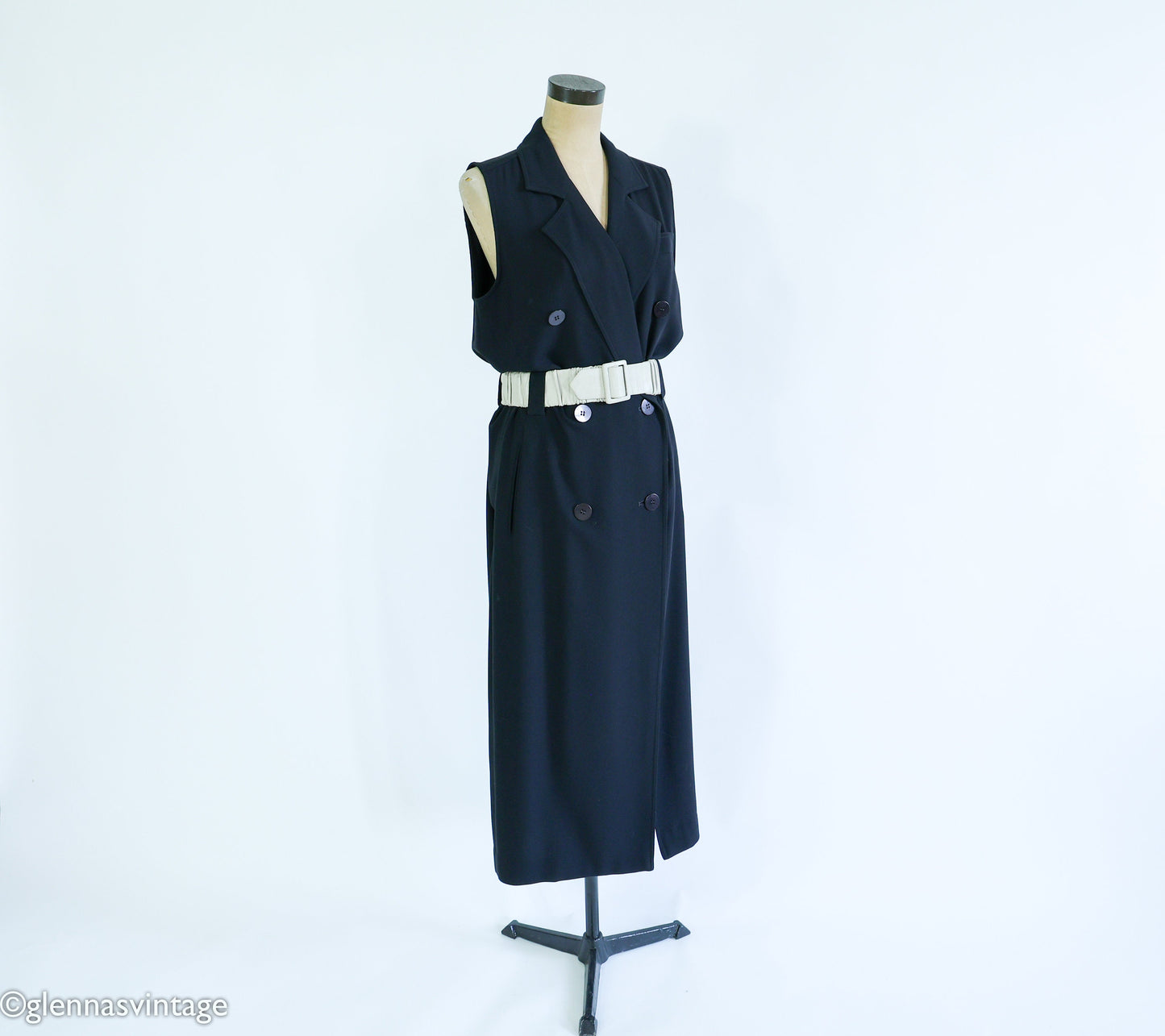 Emanuel Ungaro Black Sleeveless Dress 1990s, Medium