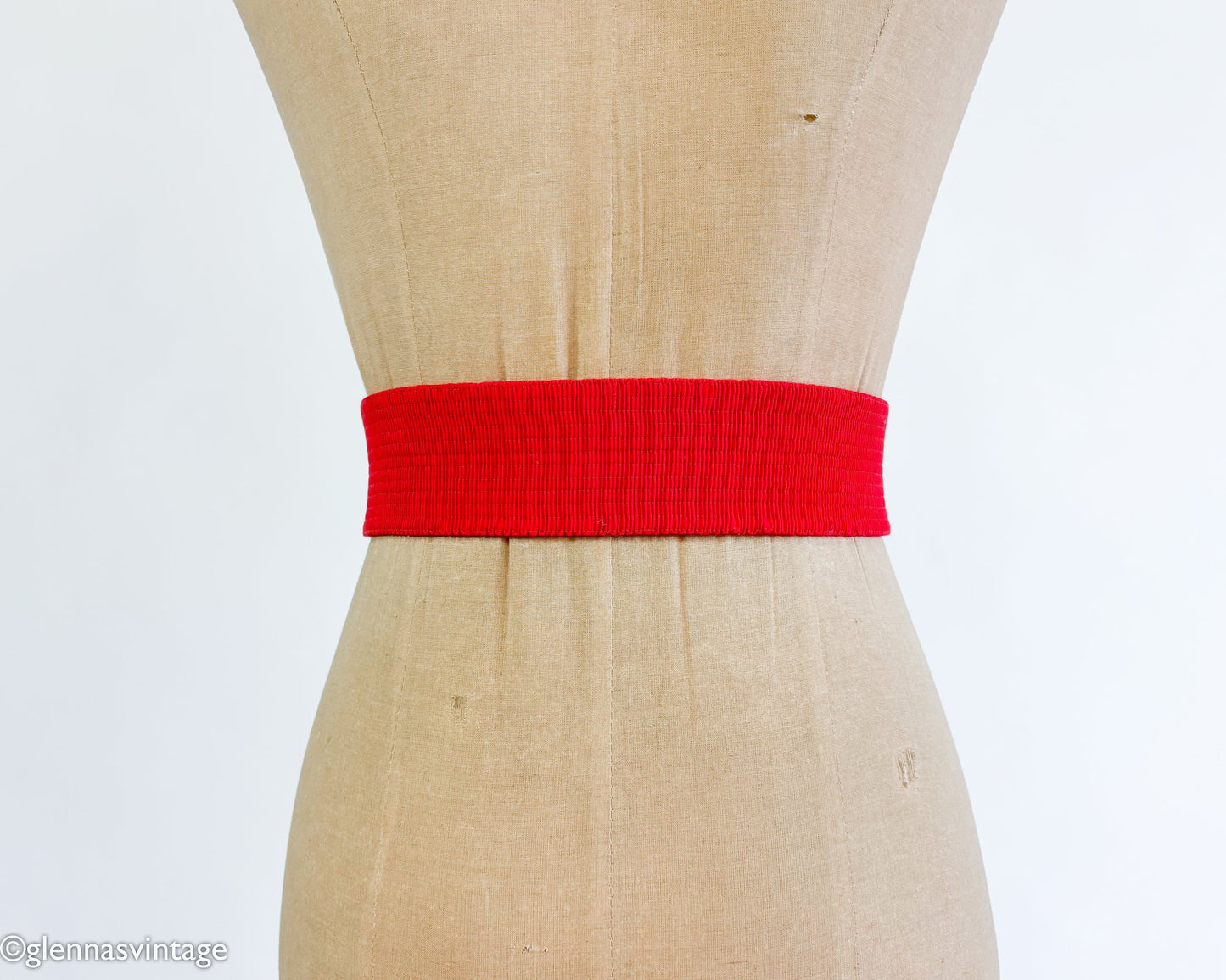 1950s Red Elastic Belt