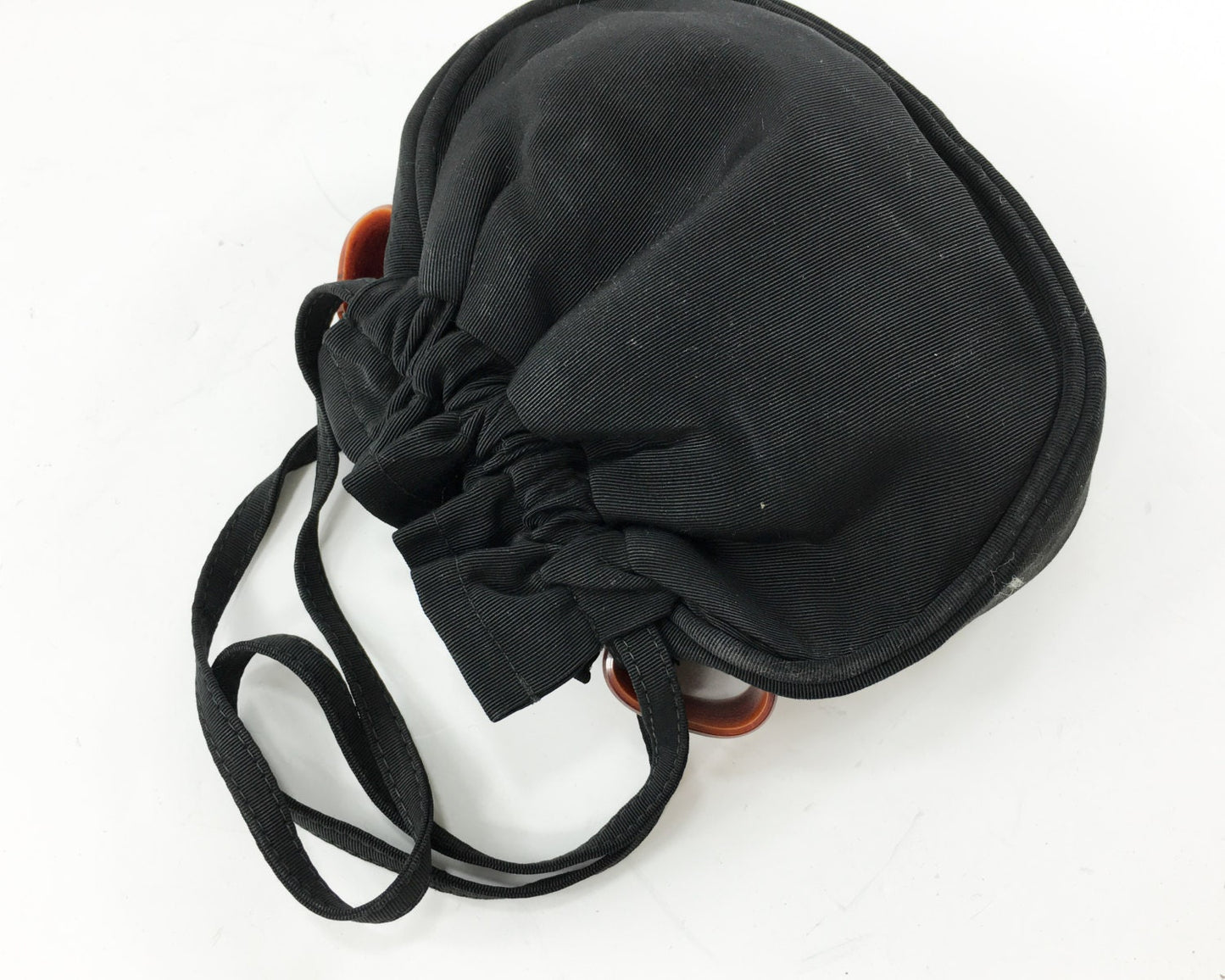 1940s Black Faille Evening Bag