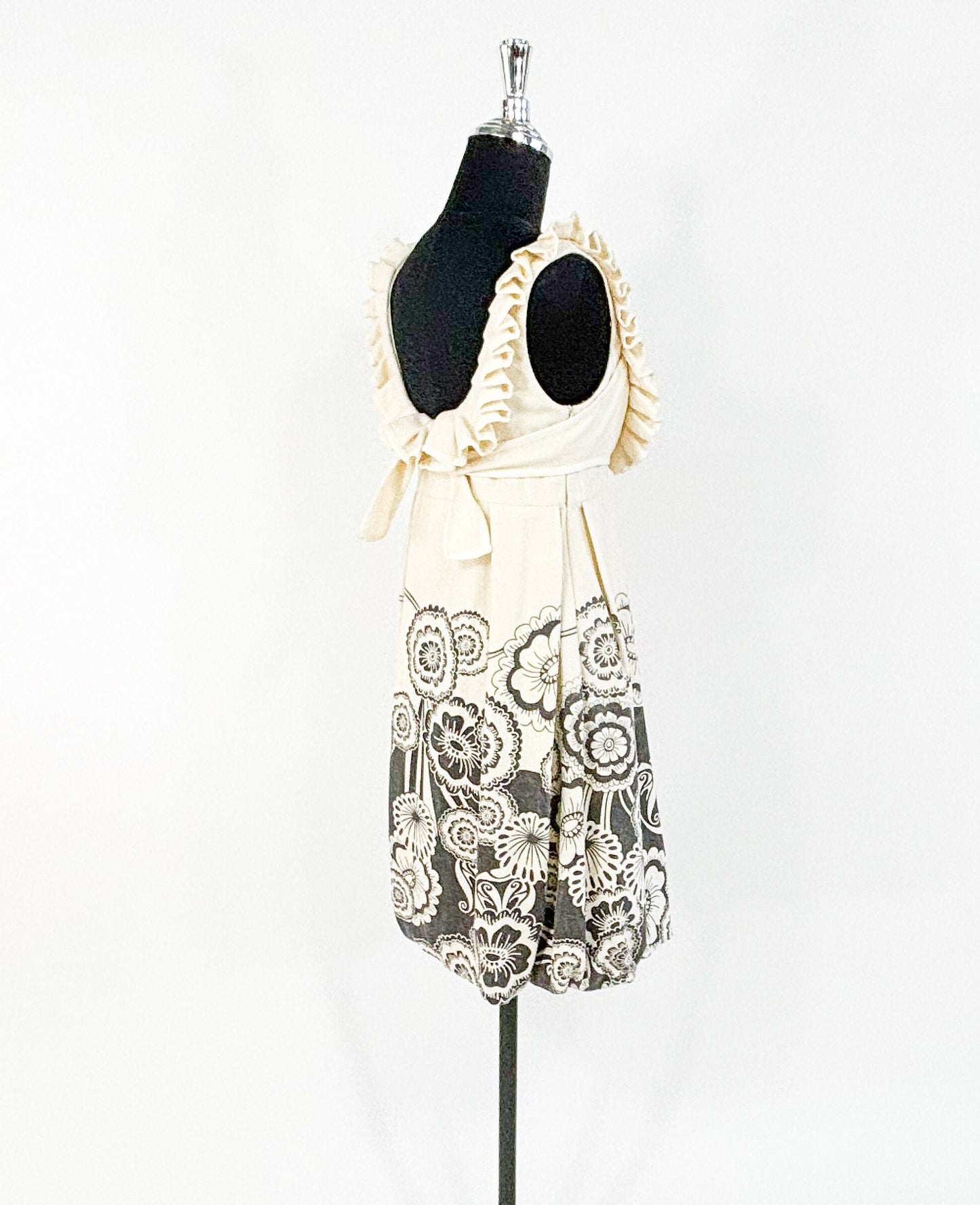 1990s White Wool Sleeveless Dress Sundress, Small