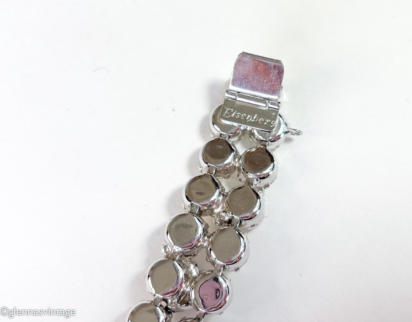 Eisenberg 1950s Rhinestone Bracelet | Silver Metal