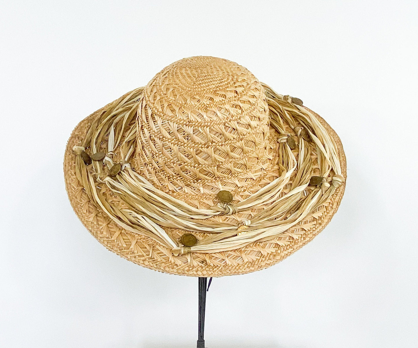 1980s Lord & Taylor Wide Brim Straw Hat