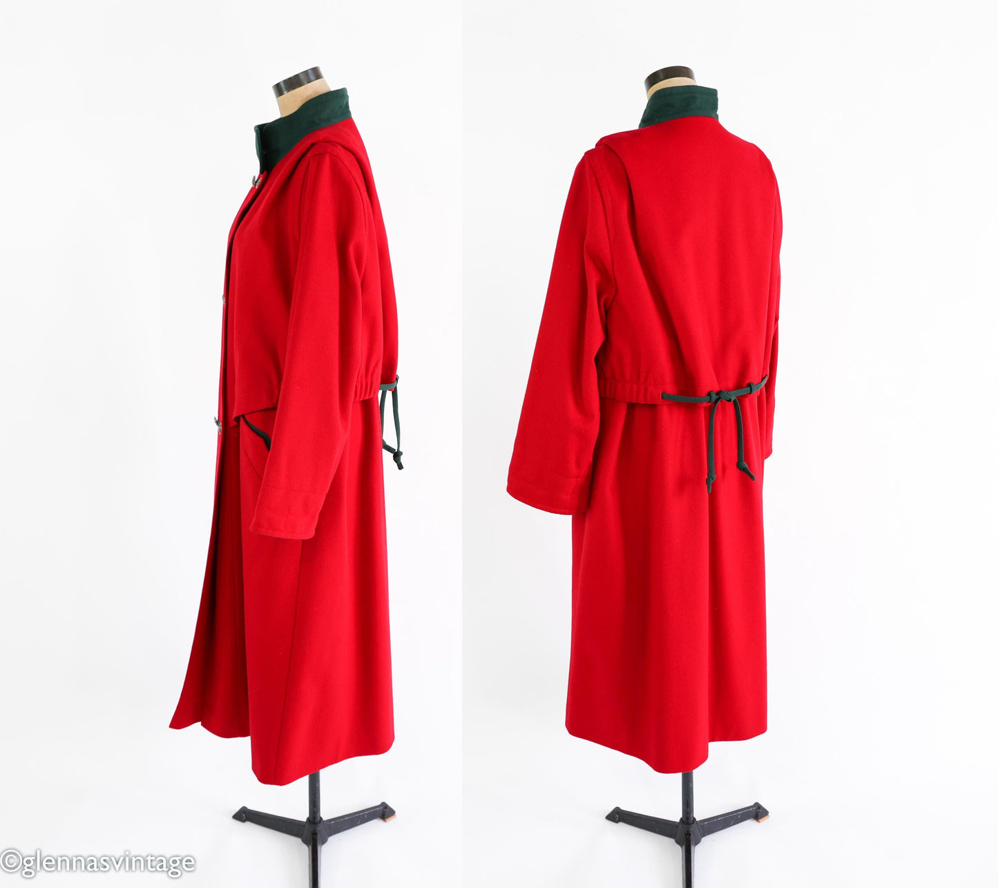 1980s Lodenfrey Red Wool Alpine Coat, 2XL, 48" Bust
