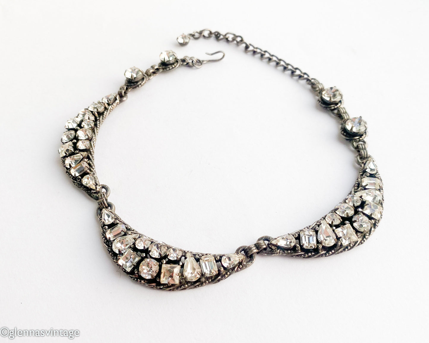 1940s Rhinestone Evening Necklace | Rhinestone Choker