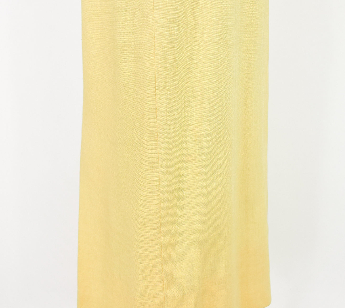 1950s Yellow Linen Dress | 50s Butter Yellow Linen Dress | Bombshell | Pin Up | Paul Parnes | Medium