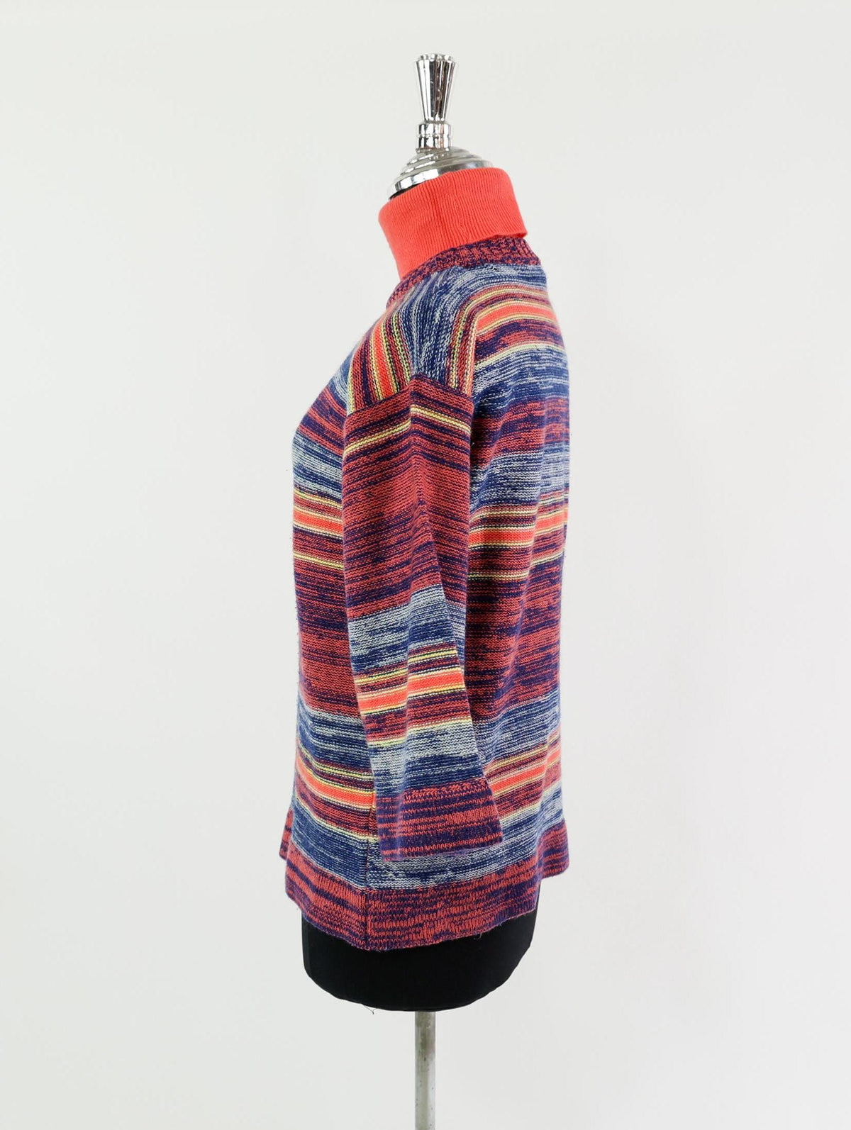 1970s Colorful Stripe Pullover Sweater, Medium