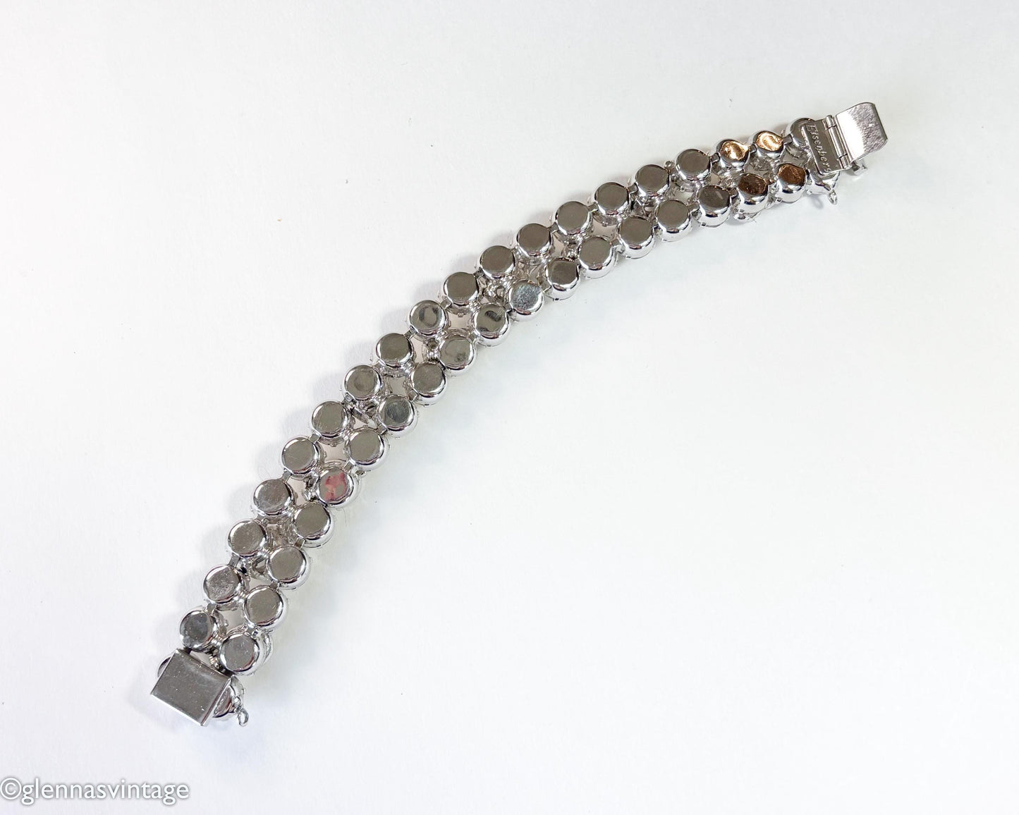 Eisenberg 1950s Rhinestone Bracelet | Silver Metal
