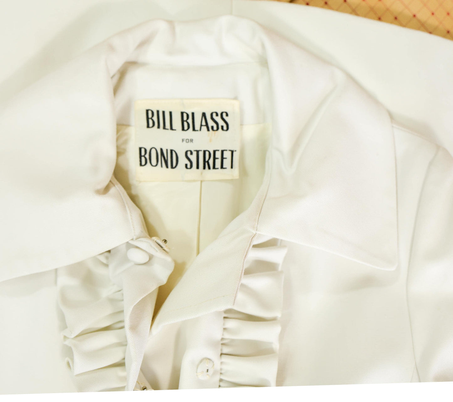 Bill Blass White Wedding Coat, 1960s Vintage Wedding Dress Coat, Large