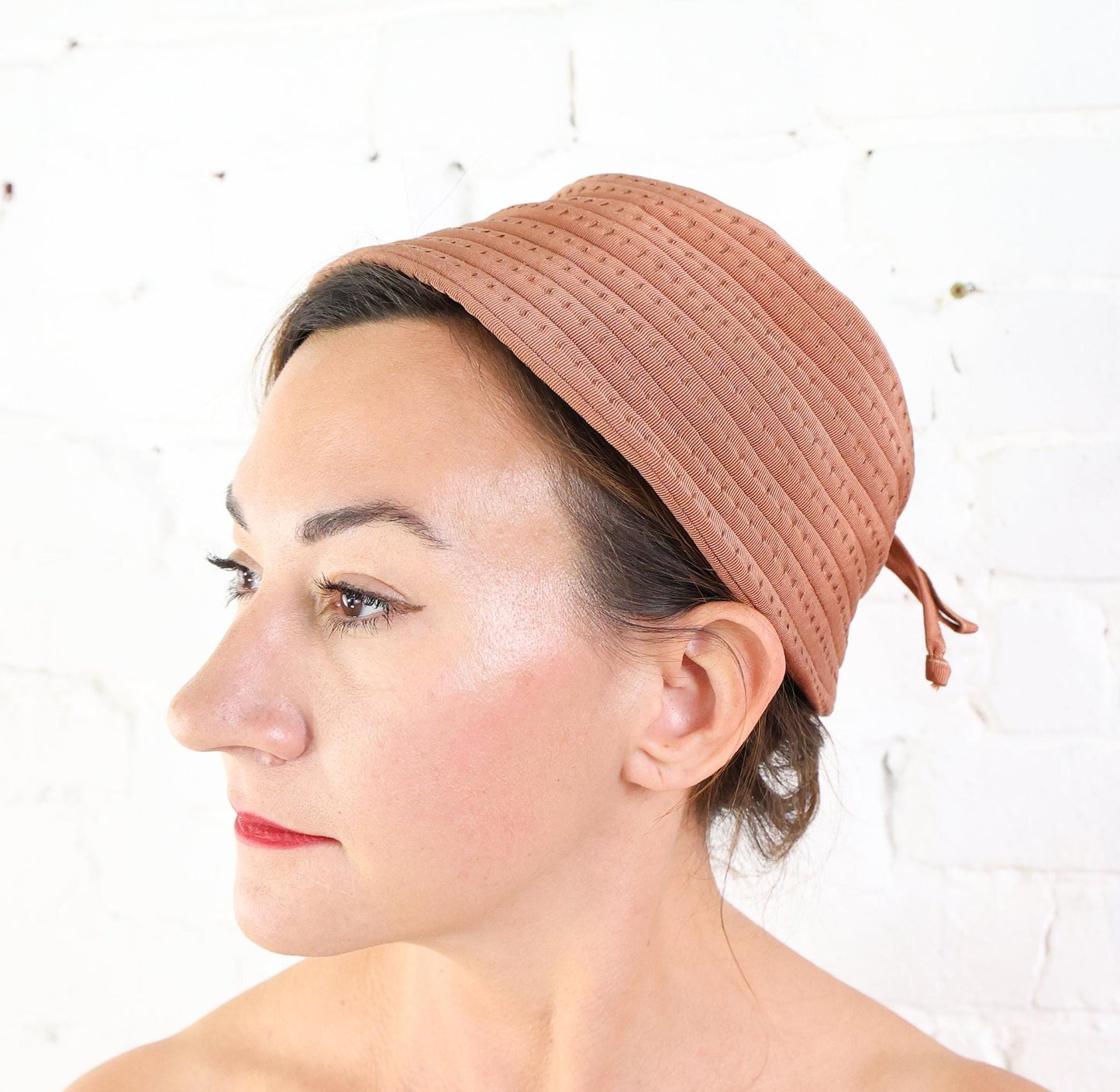 1940s Brown Ribbon Hat by Joseph Magnin