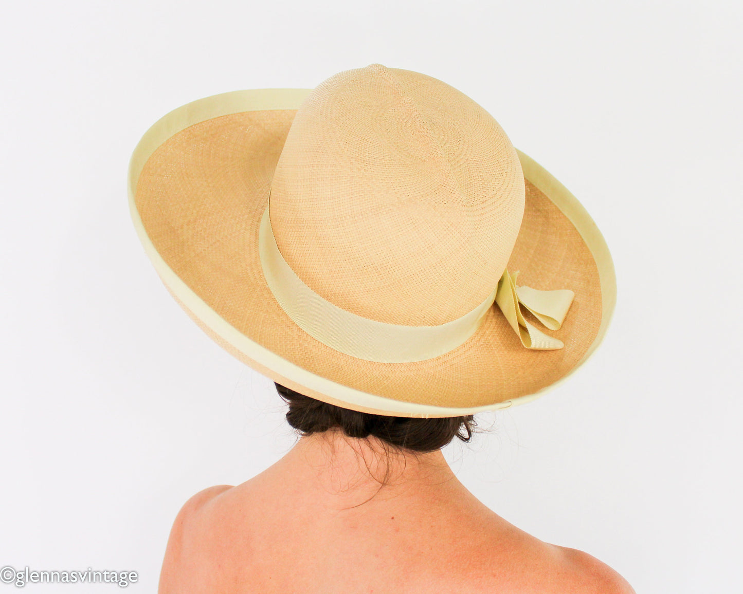 1980s Straw Wide Brim Hat, Doreé of New York