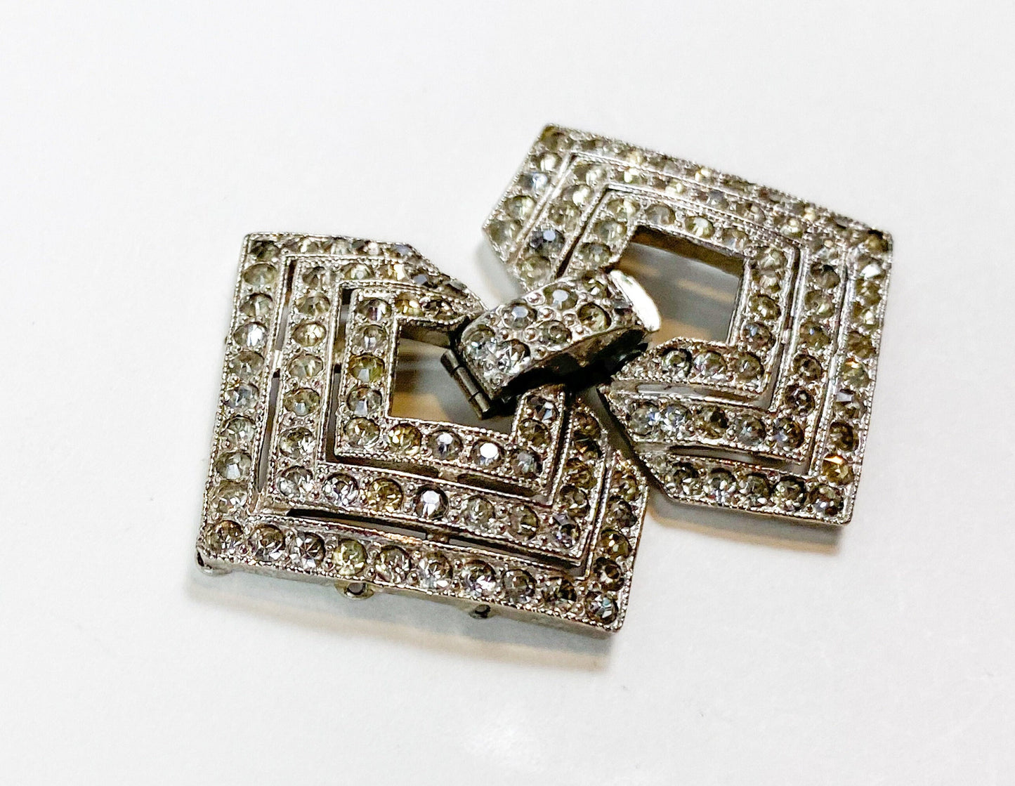 1950s Rhinestone Jewelry Clasp | Bracelet/ Necklace Clasp | Belt Buckle