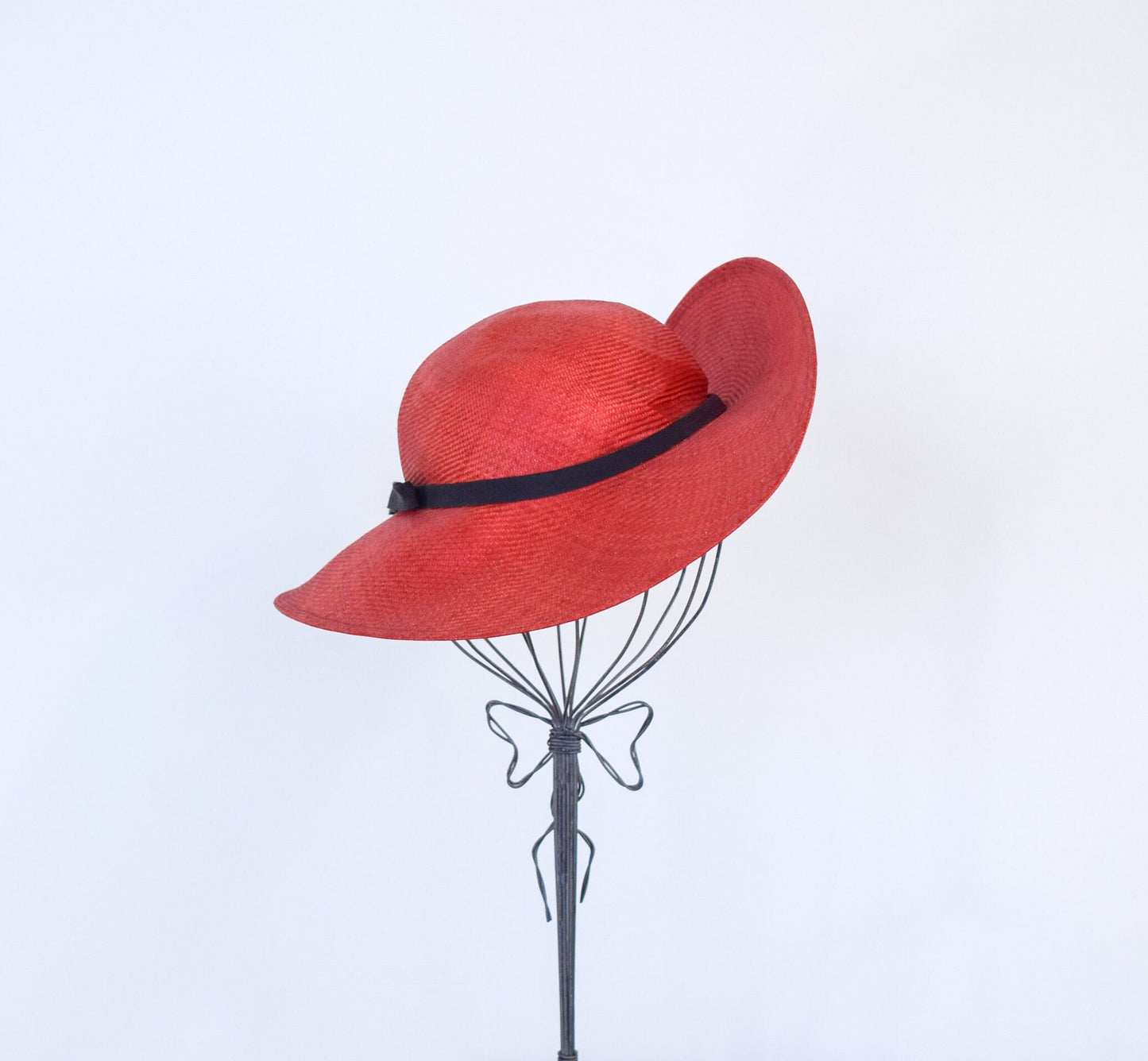 1980s Red Straw Sun Hat |