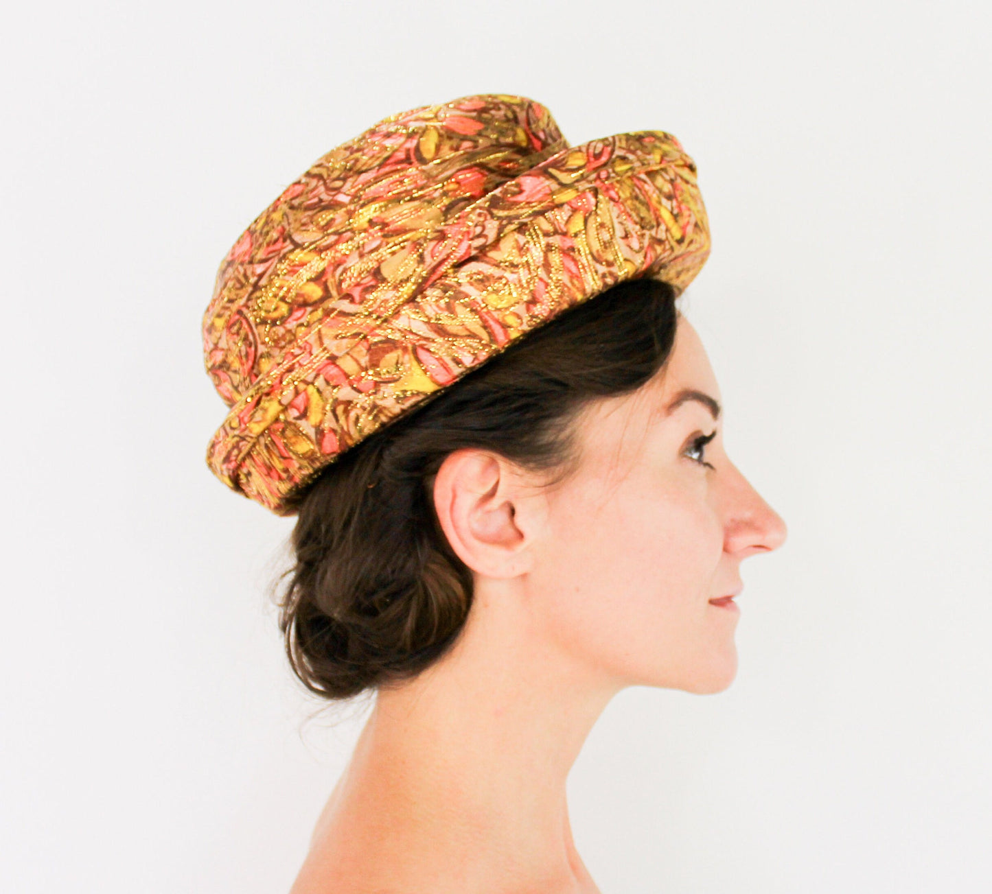 1960s Metallic Orange Hat