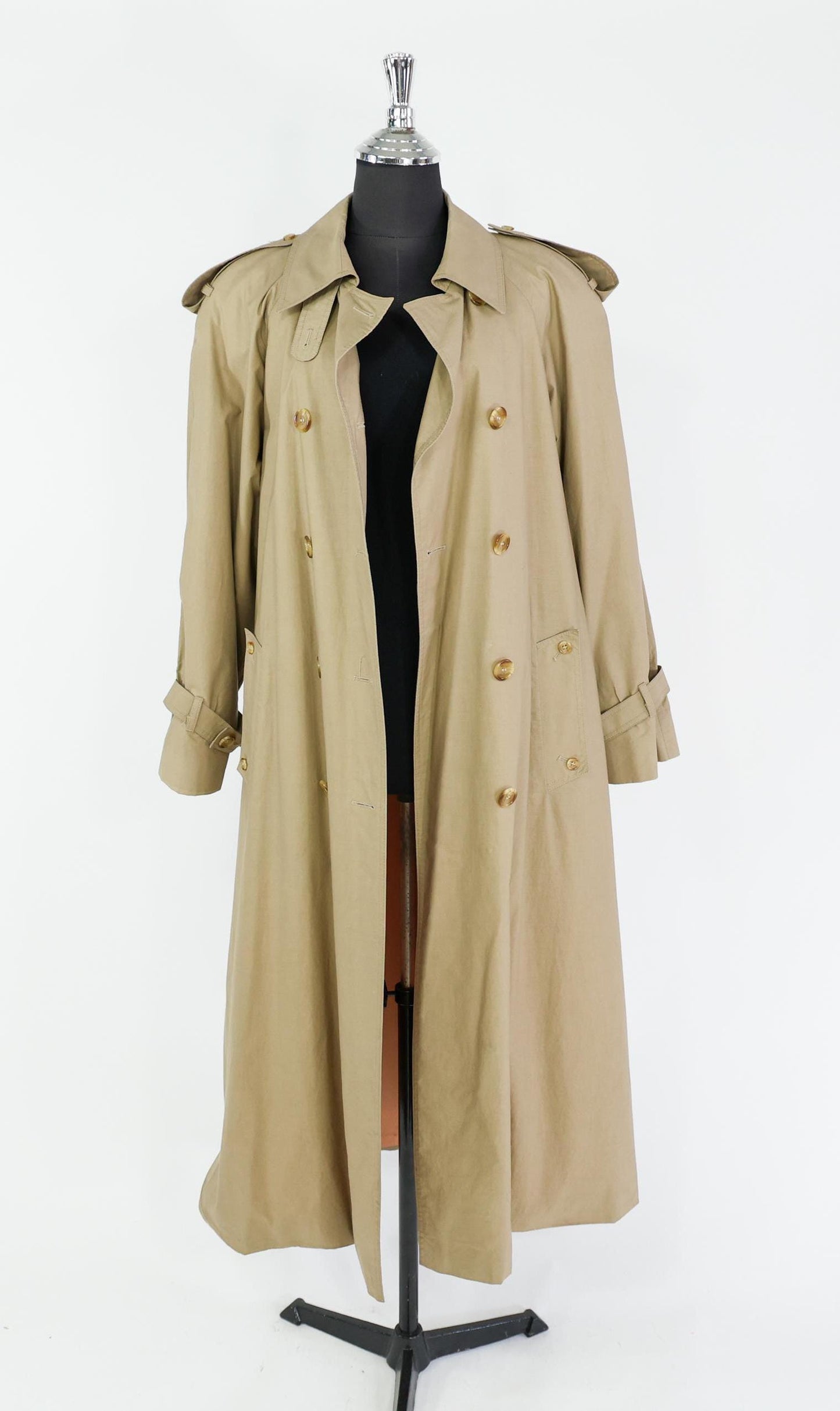Aquascutum | 1970s Trench Coat | 70s Khaki Trench Coat | Aquascutum England | Medium